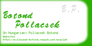 botond pollacsek business card